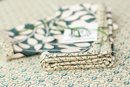 Blue Leaf Handmade Napkins