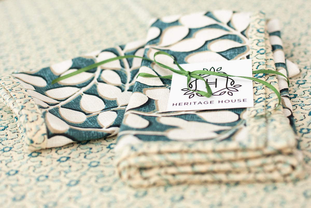 Blue Leaf Handmade Napkins