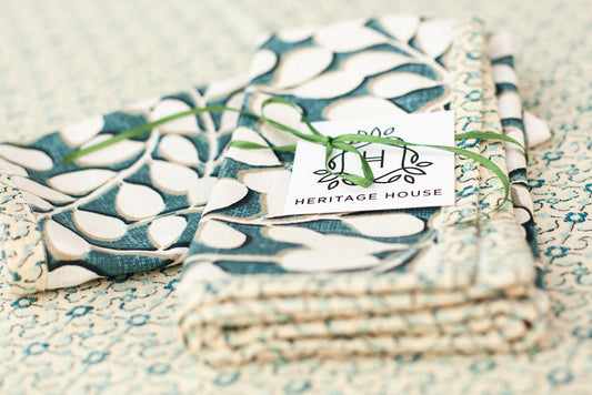 Blue Leaf Handmade Napkins