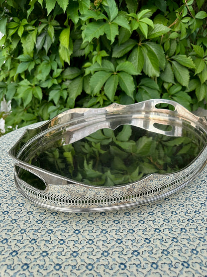 Large Edwardian Silver Plated Tray