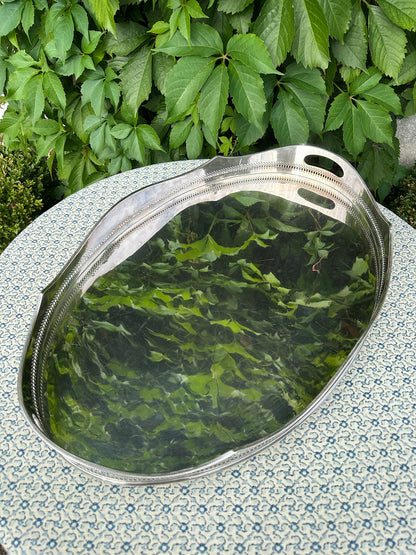 Large Edwardian Silver Plated Tray