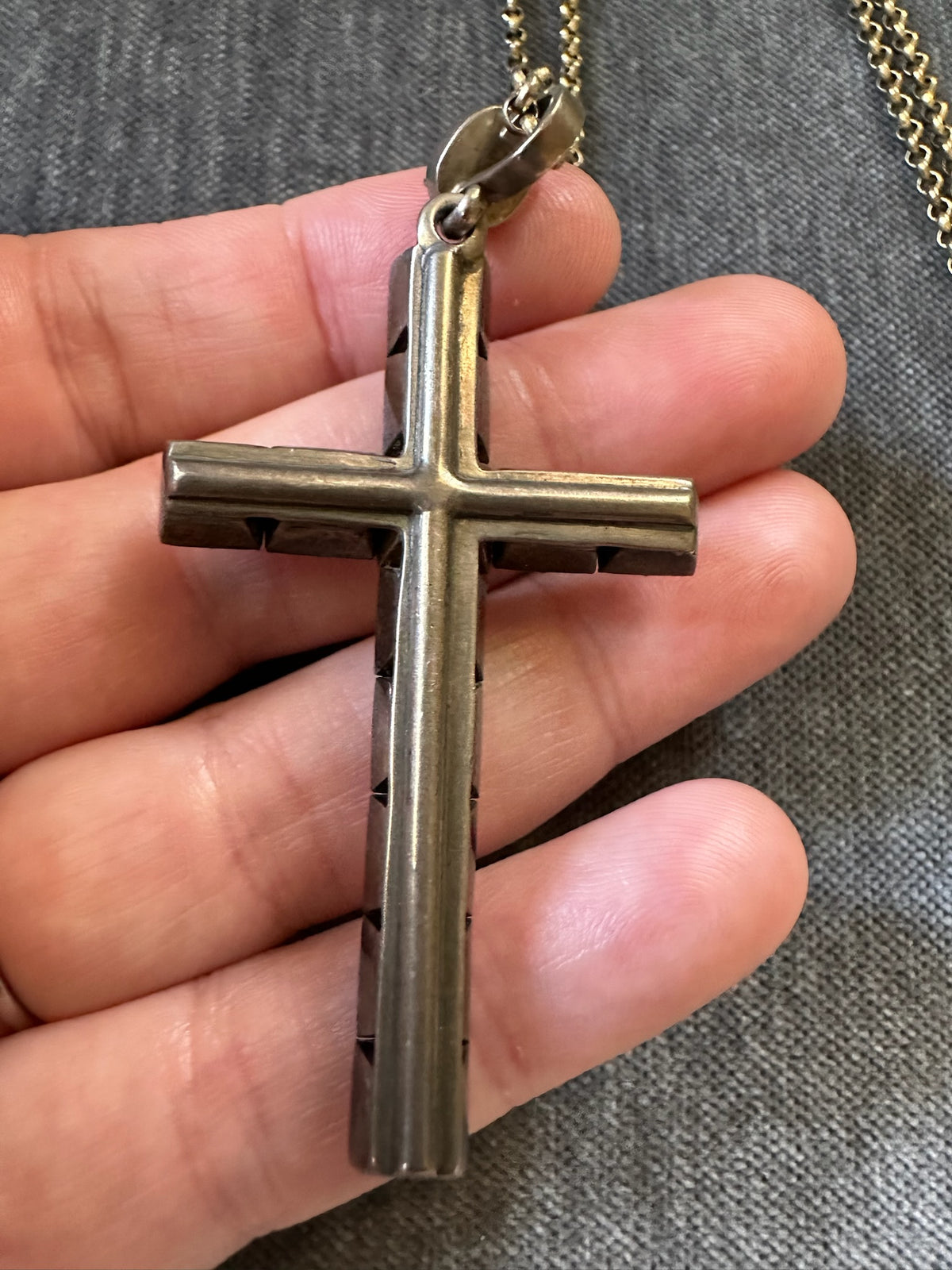 Large Georgian Black Dot Paste Cross