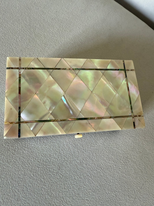 Antique inlaid jewellery box