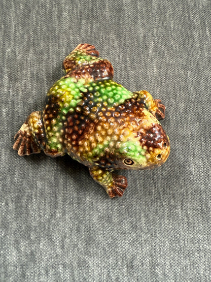 Victorian Portuguese Palissy Majolica Toad Wall Hanging