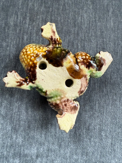 Victorian Portuguese Palissy Majolica Toad Wall Hanging