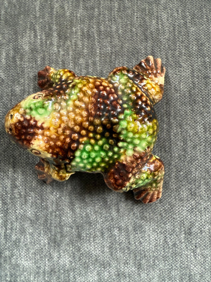Victorian Portuguese Palissy Majolica Toad Wall Hanging