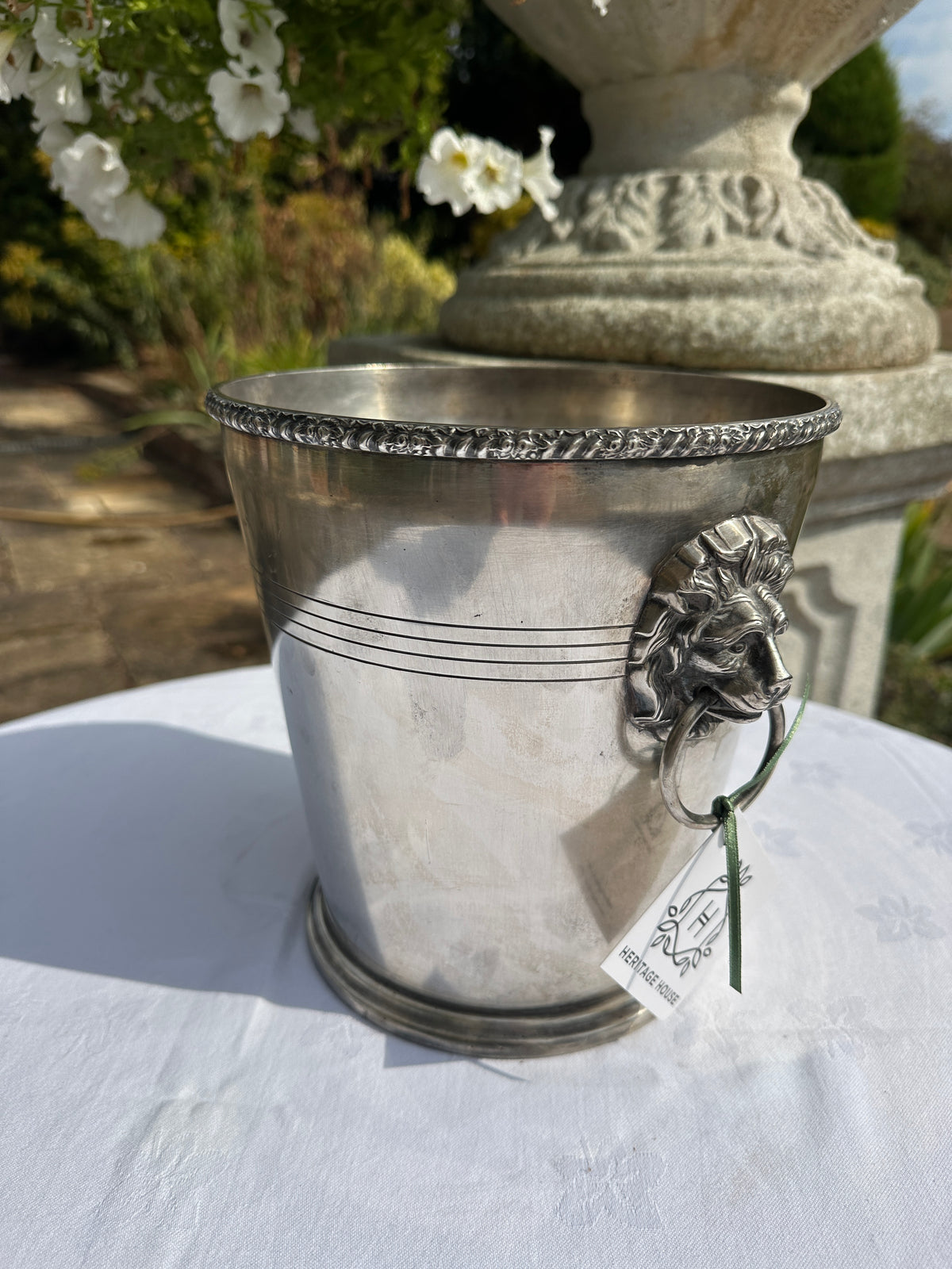 Victorian silver plated Lions Head Champagne Bucket