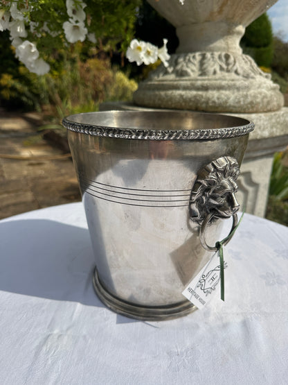 Victorian silver plated Lions Head Champagne Bucket
