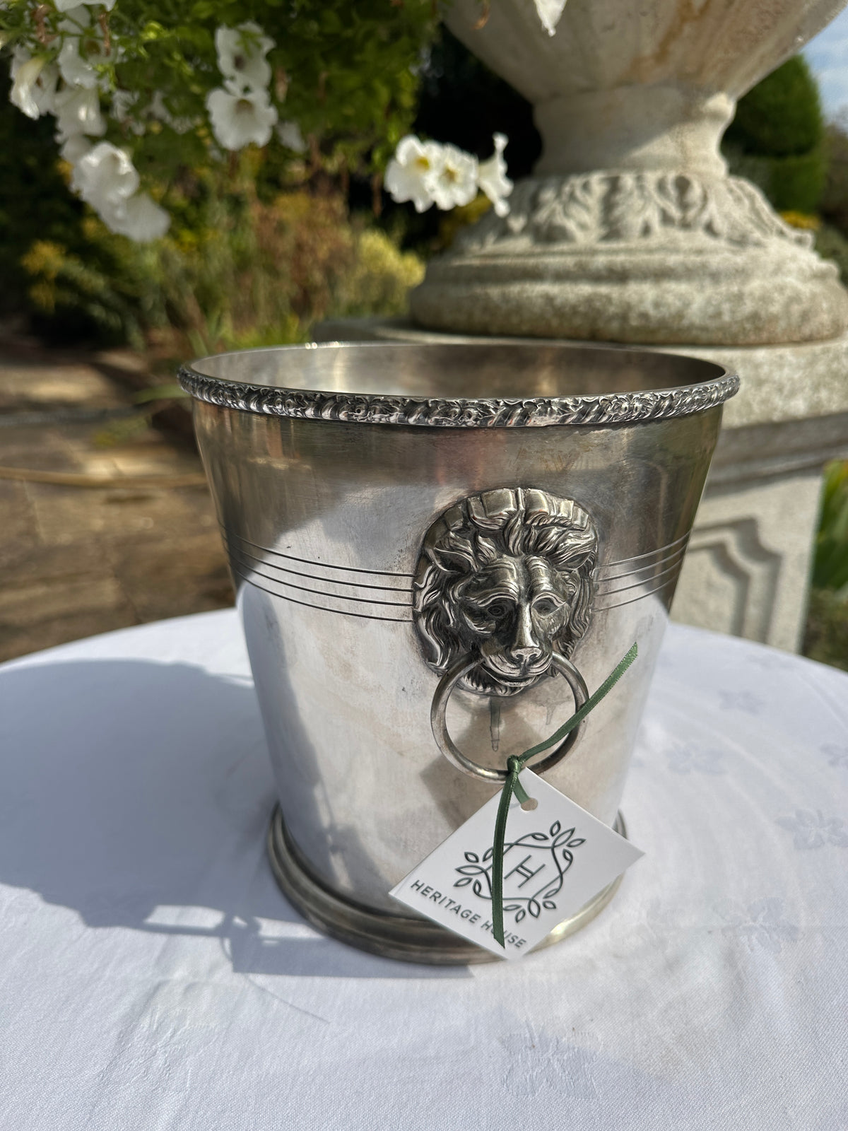 Victorian silver plated Lions Head Champagne Bucket