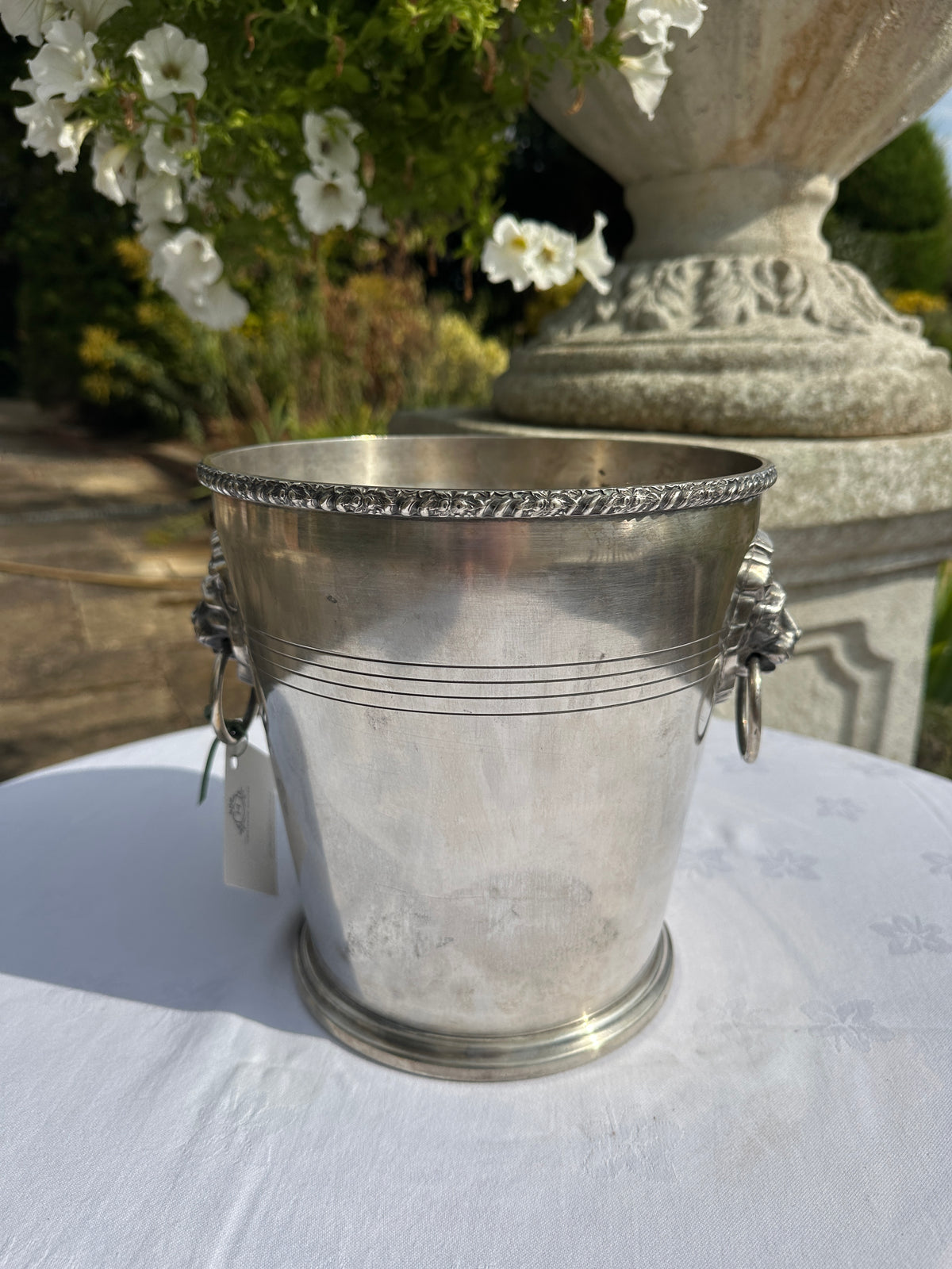 Victorian silver plated Lions Head Champagne Bucket
