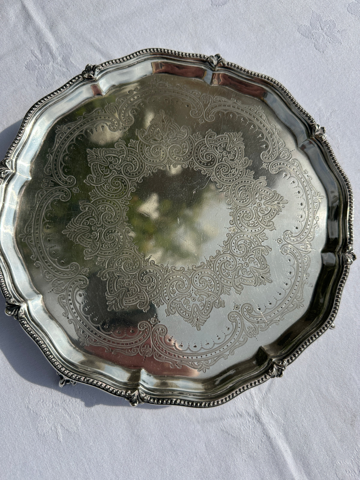 Victorian Silver Plated Calling Card Tray
