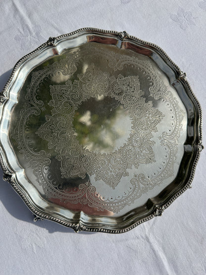 Victorian Silver Plated Calling Card Tray