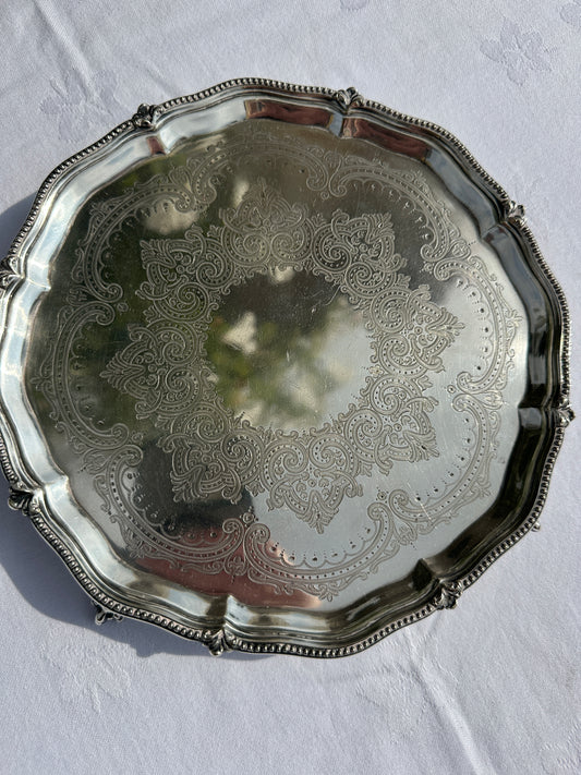Victorian Silver Plated Calling Card Tray
