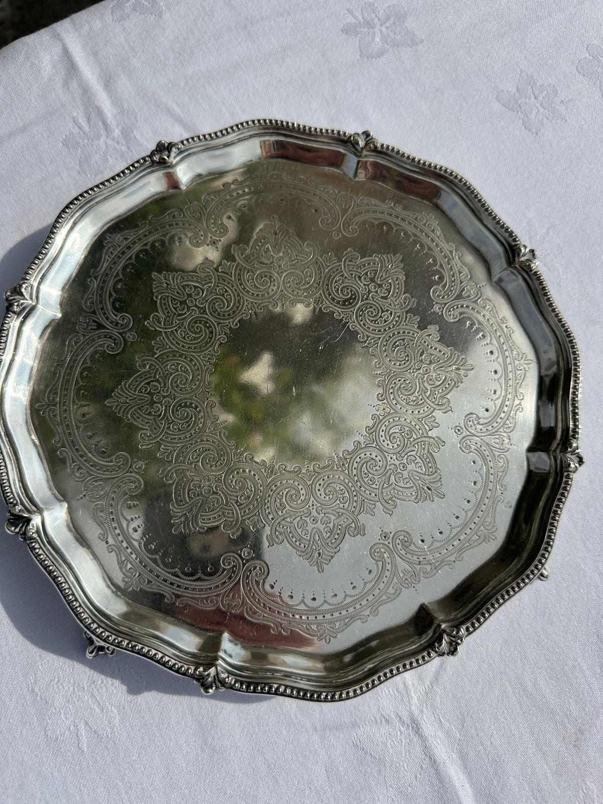 Victorian Silver Plated Calling Card Tray