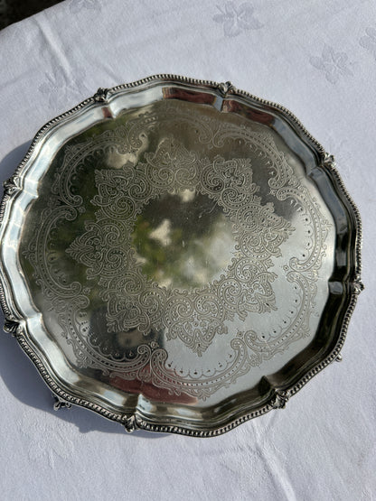 Victorian Silver Plated Calling Card Tray