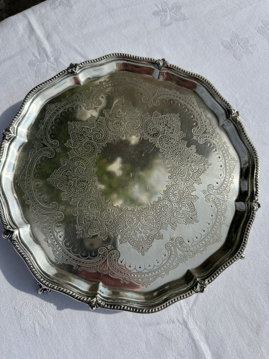 Victorian Silver Plated Calling Card Tray