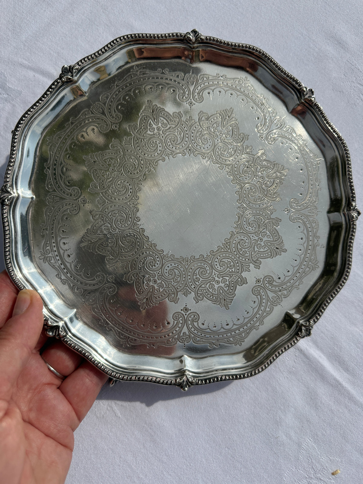Victorian Silver Plated Calling Card Tray