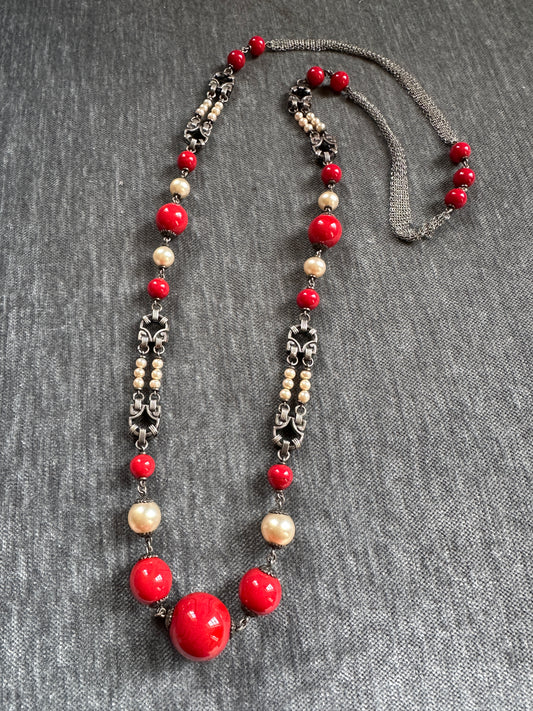 Louis Rousselet Glass Bead Necklace