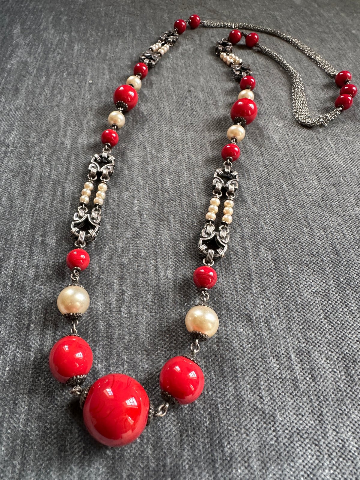 Louis Rousselet Glass Bead Necklace