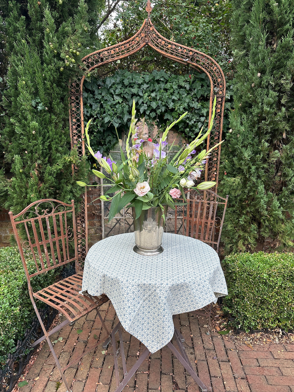 Indigo Linen Tablecloth