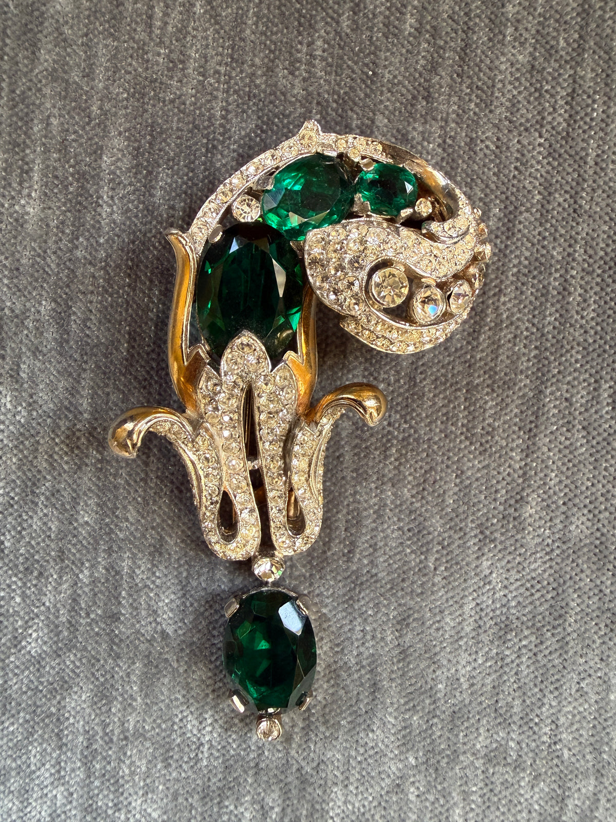 Rare 1941 Crown Trifari Empress Series Fur Clip by Alfred Philippe Book Piece