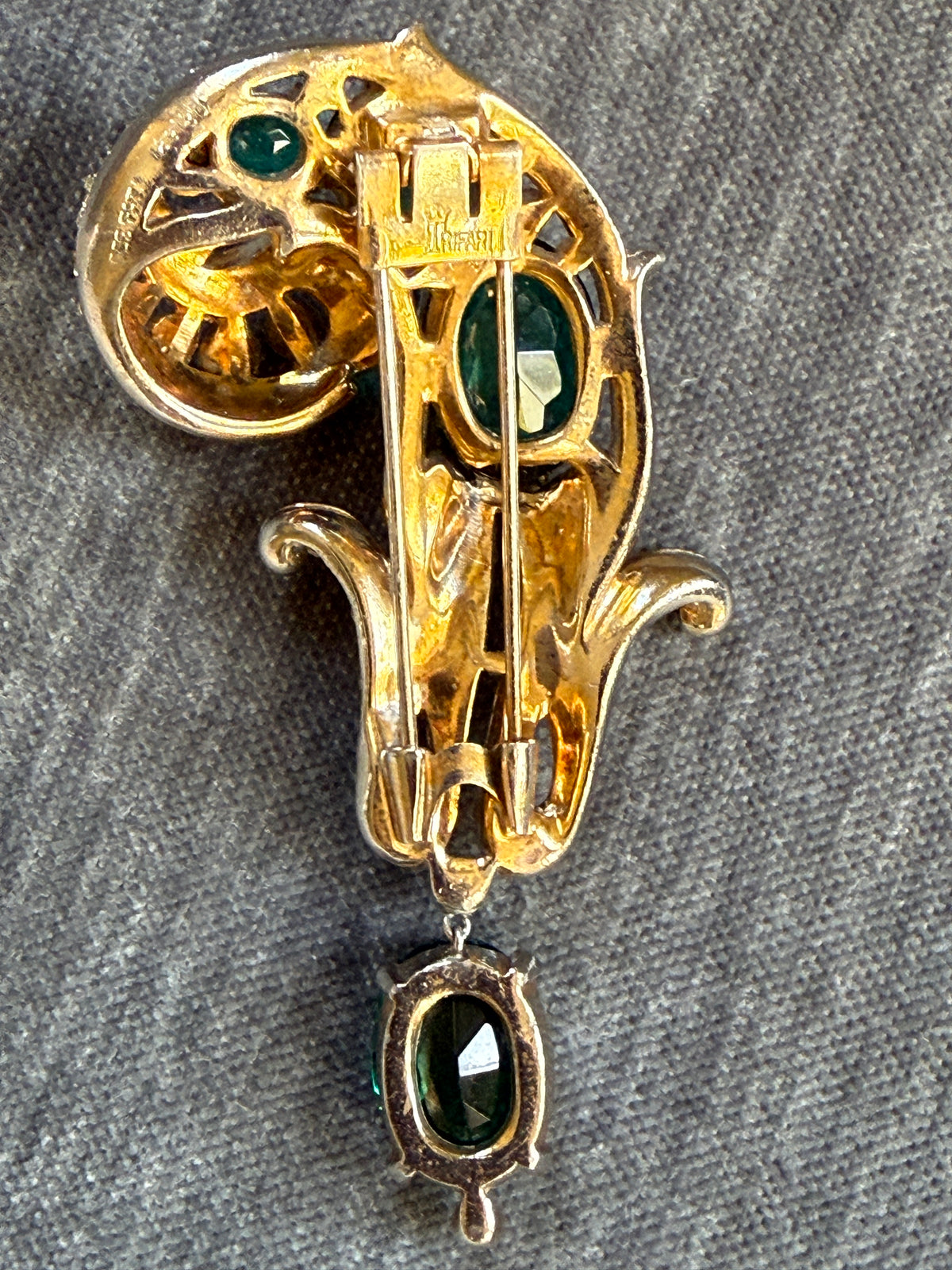 Rare 1941 Crown Trifari Empress Series Fur Clip by Alfred Philippe Book Piece