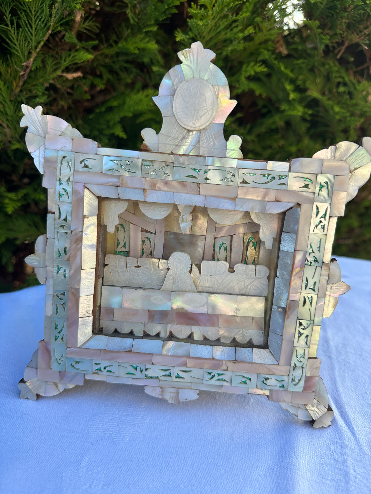 Vintage Mother of Pearl Diorama