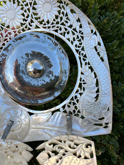 Vintage Burmese Carved Shell Dinner Gong