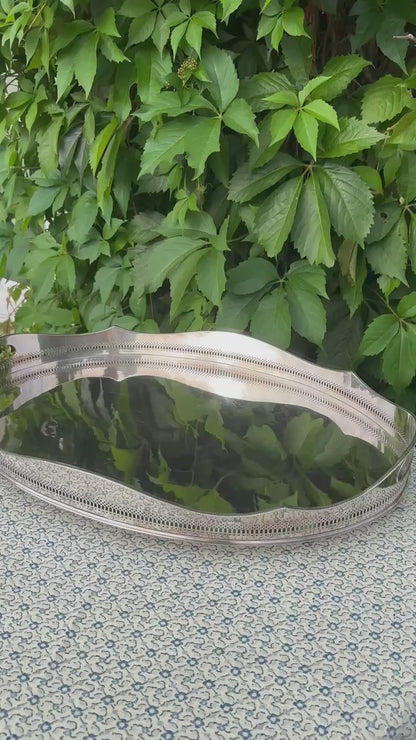 Large Edwardian Silver Plated Tray