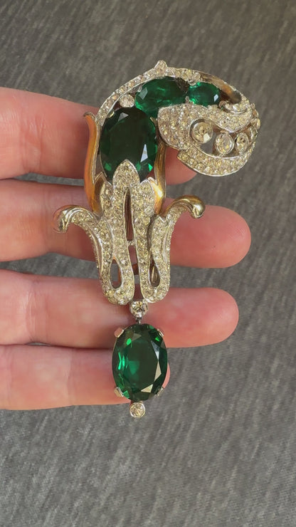 Rare 1941 Crown Trifari Empress Series Fur Clip by Alfred Philippe Book Piece