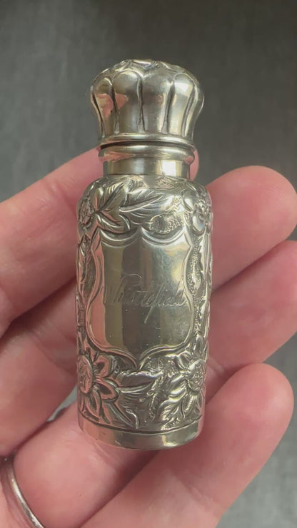 Victorian Sterling Silver Travelling Bottle