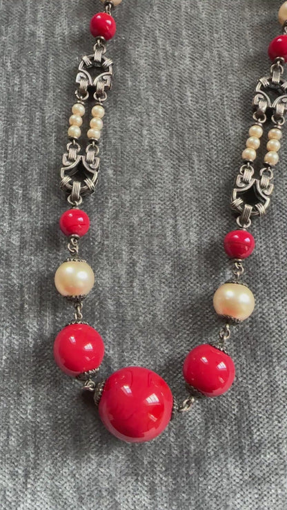 Louis Rousselet Glass Bead Necklace