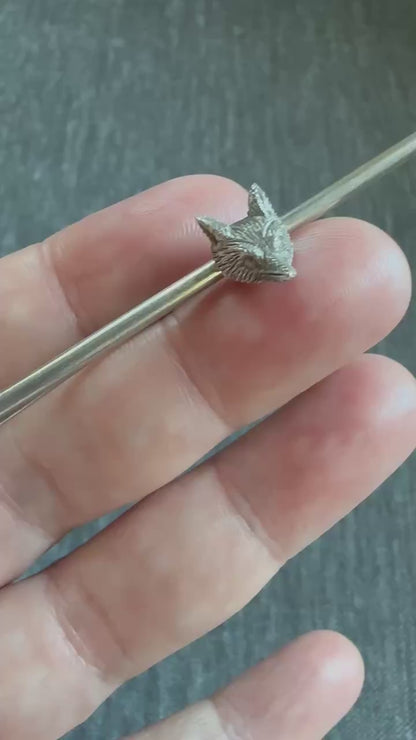 Large Sterling Silver Victorian Hunting Brooch